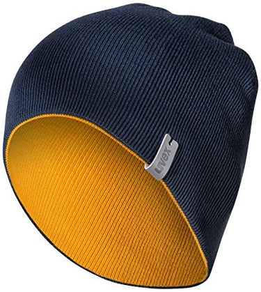 Uvex K26 7308 - Winter hat for women and men - Beanie knitted hat in blue-yellow, one size on sale